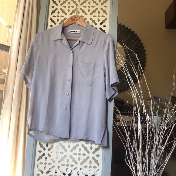 Classic Silk Shirt Classy Grey V Neck and Durable Find The Perfect Gift - Picture 6 of 8